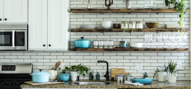 How to Decorate Floating Shelves in Kitchen
